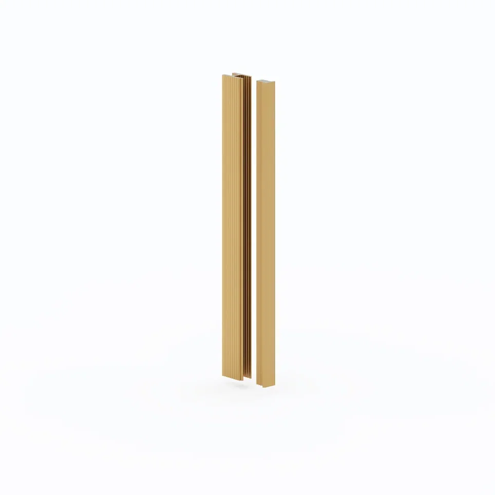 Вставка алюминиевая для теневого профиля Laconistiq Dual Mini Светлое золото 28/1-15-300 3000×7×6,5