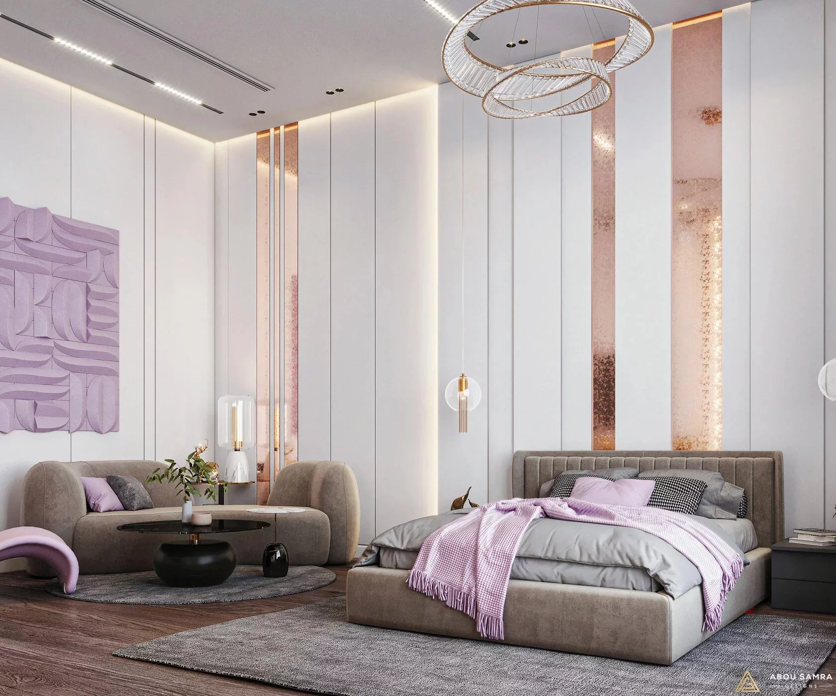 Профиль алюминиевый теневой Laconistiq Classic Черный муар RAL 9005 21-31-300 3000×37×10,7 фото в интерьере