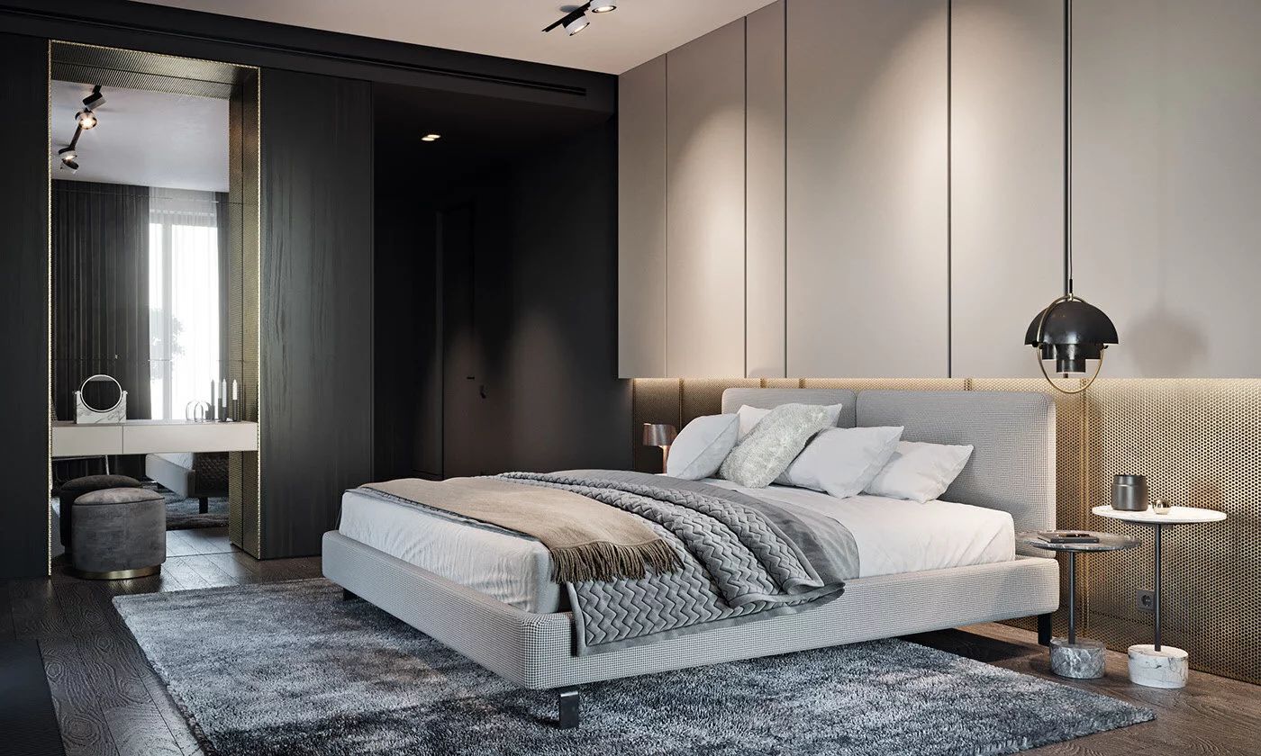 Профиль алюминиевый теневой Laconistiq Classic Черный муар RAL 9005 21-31-300 3000×37×10,7 фото в интерьере