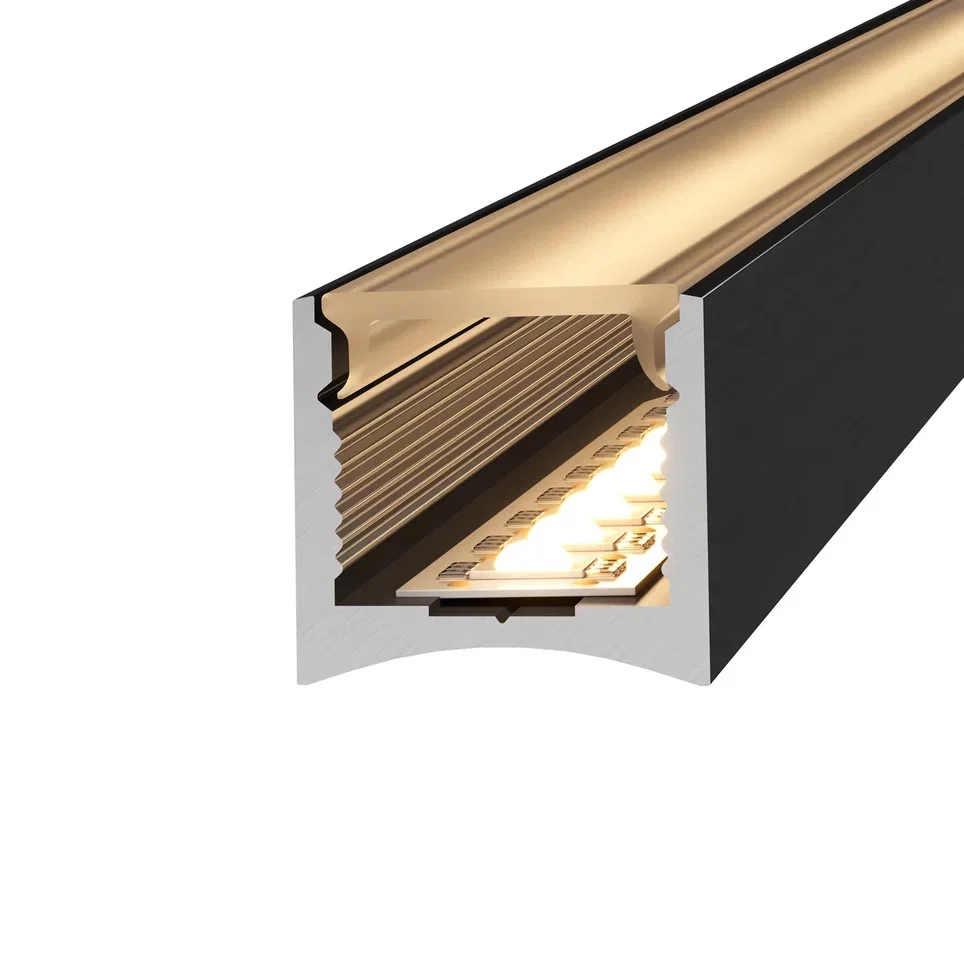 Профиль алюминиевый теневой с подсветкой Laconistiq Light mini Черный 29-11-300 3000×14×13