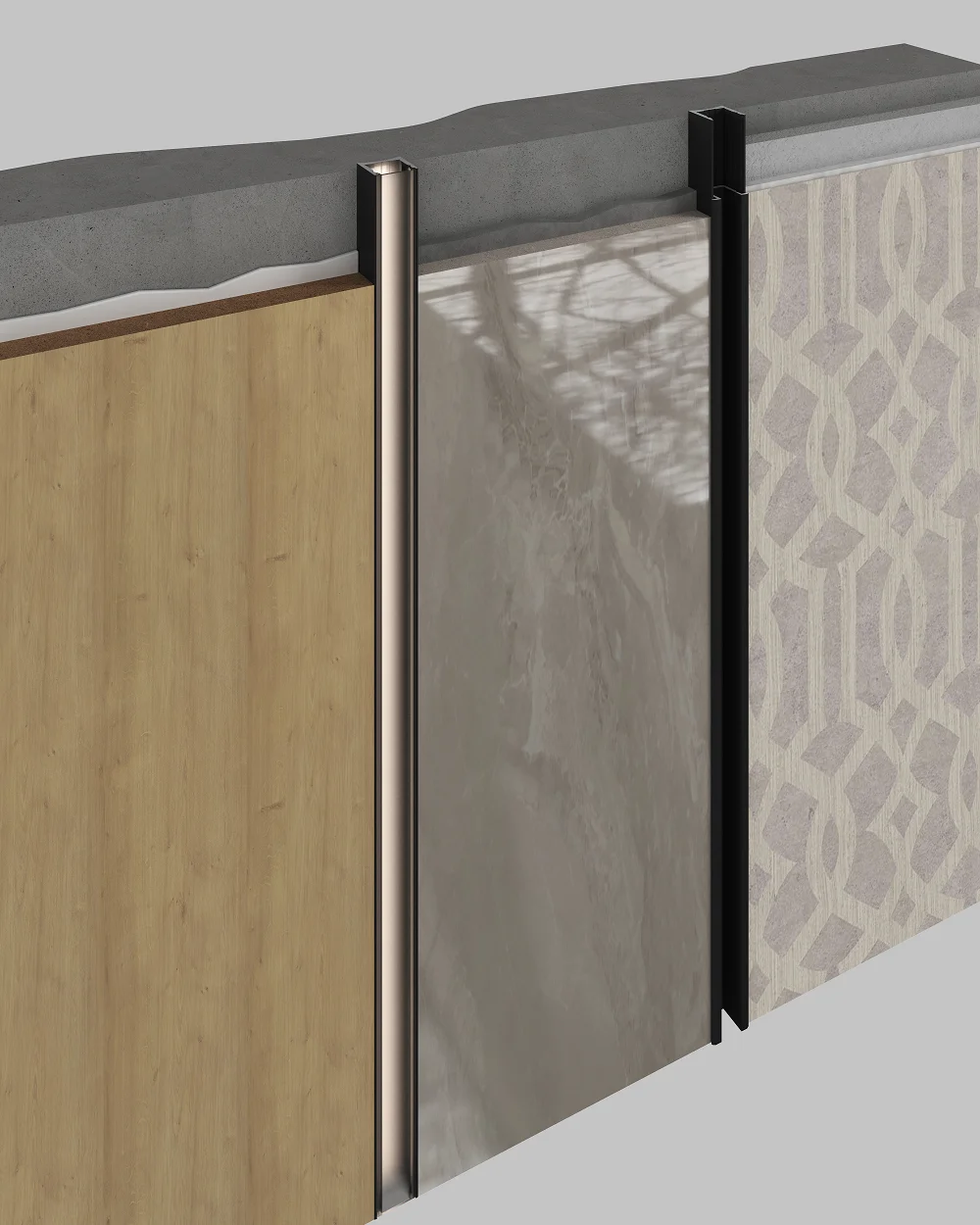 Профиль алюминиевый теневой с подсветкой Laconistiq Light mini Черный 29-11-300 3000×14×13