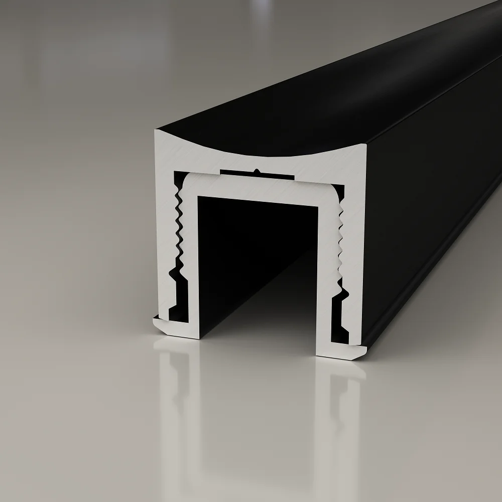 Вставка алюминиевая для теневого профиля Laconistiq Light mini Черная 29/1-11-300 3000×10,5×11,3