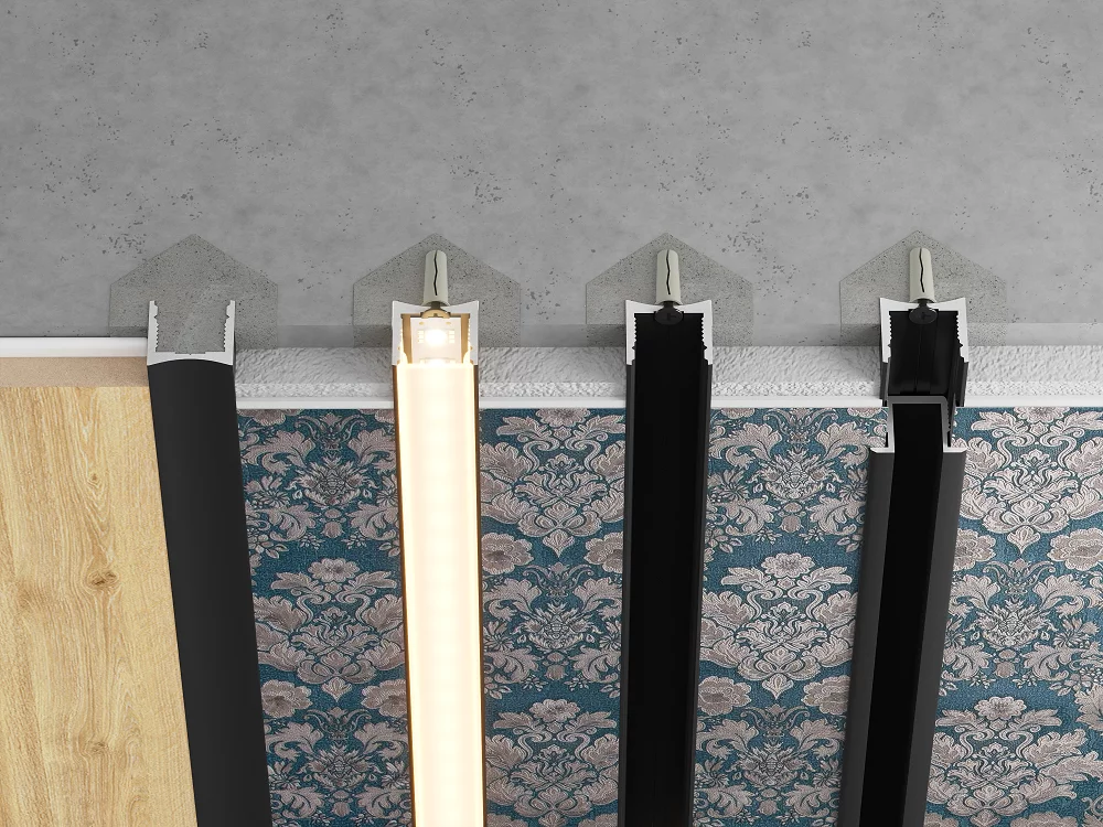 Вставка алюминиевая для теневого профиля Laconistiq Light mini Светлое золото 29/1-15-300 3000×10,5×11,3