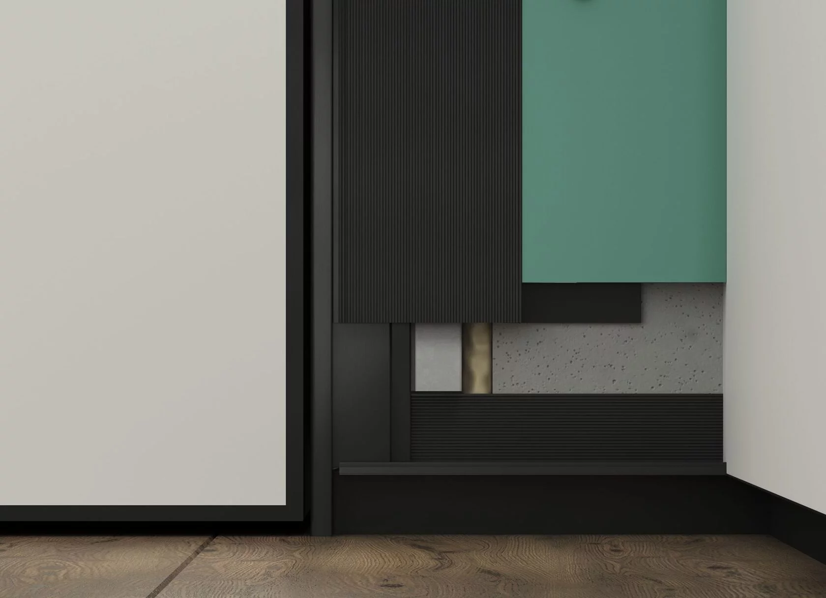 Профиль алюминиевый теневой Laconistiq Micro 24-100-100 без покрытия 1000×96,5×15,7