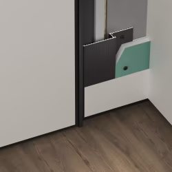 Профиль алюминиевый теневой Laconistiq Micro Черный муар RAL 9005 24-31-100 1000×96,5×15,7