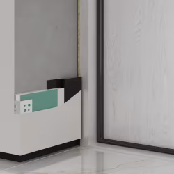 Профиль алюминиевый теневой Laconistiq Micro Черный муар RAL 9005 24-31-100 1000×96,5×15,7
