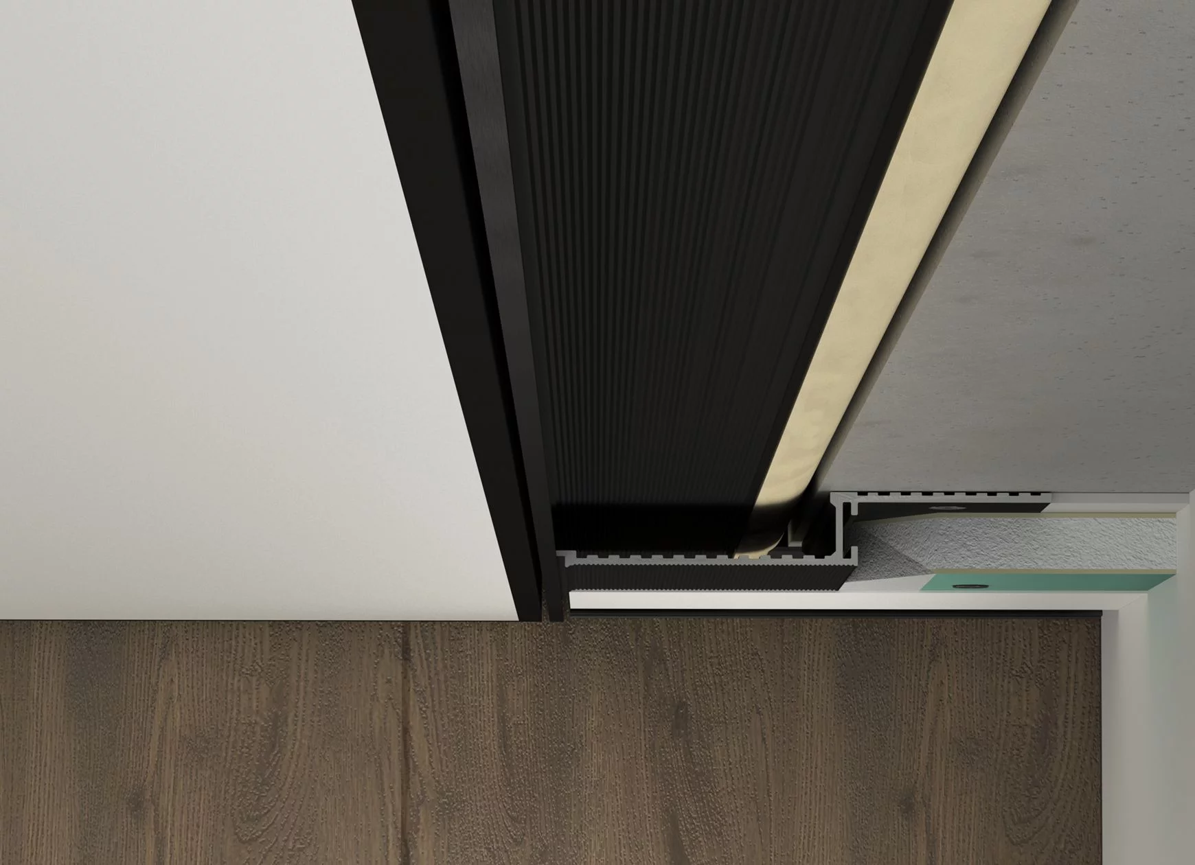 Профиль алюминиевый теневой Laconistiq Micro 24-100-100 без покрытия 1000×96,5×15,7