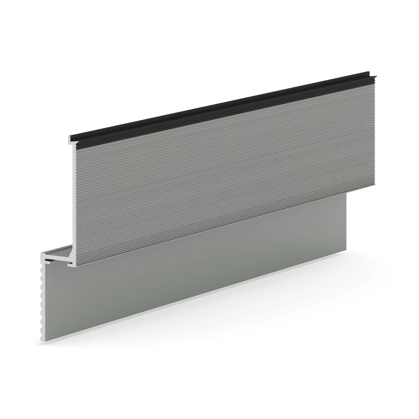 Профиль алюминиевый теневой Laconistiq Micro Черный муар RAL 9005 24-31-100 1000×96,5×15,7