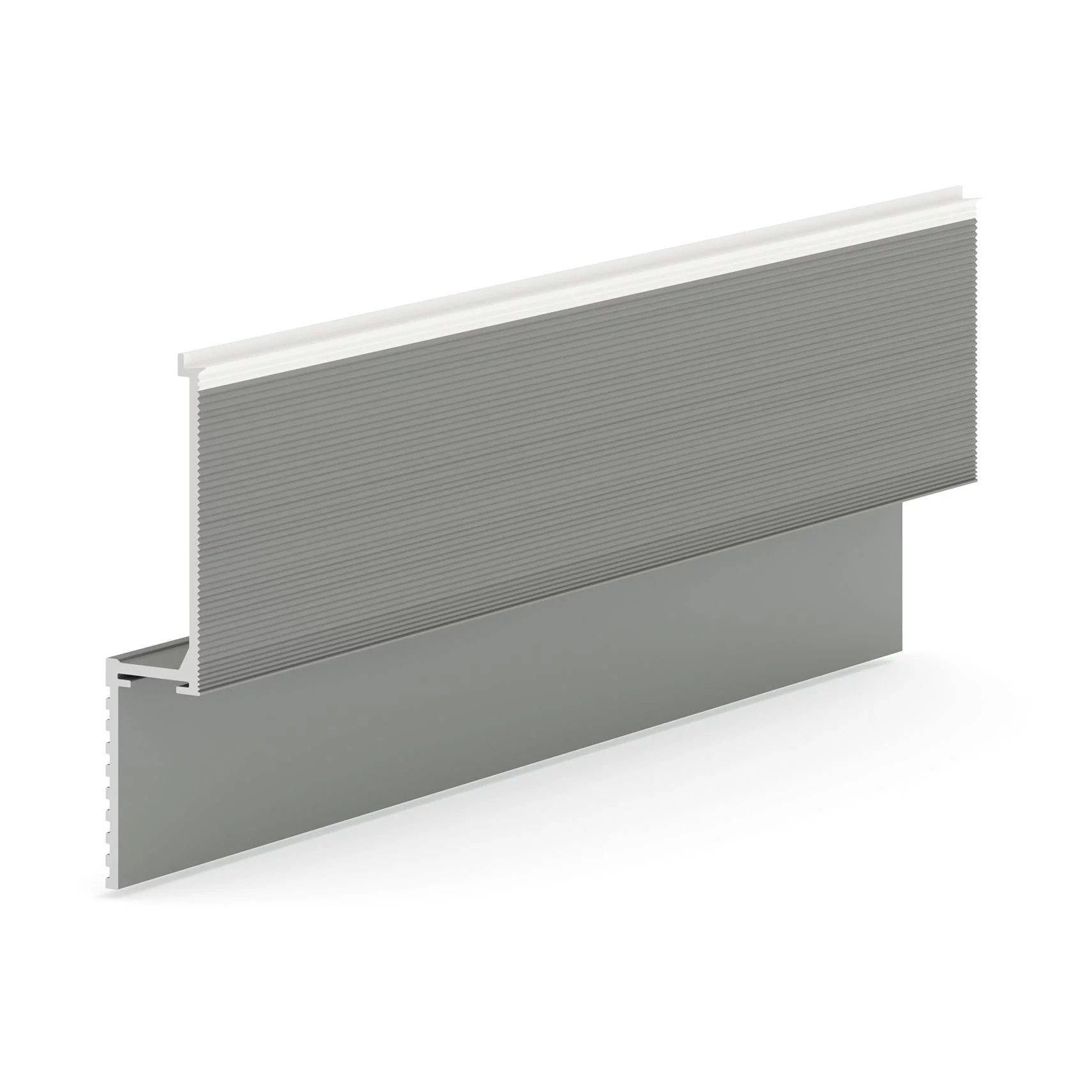 Профиль алюминиевый теневой Laconistiq Micro Белый муар RAL 9016 24-32-100 1000×96,5×15,7