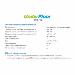 Клей для винилового пола Underfloor Xtra Fix UF 79 водно-дисперсионный 13 кг