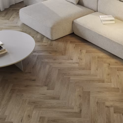 Кварцвиниловый SPC ламинат Home Expert Parquet Дуб Волшебный лес 33-2185-12 / 33-3008 венгерская елка 615×123×3,5