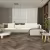 Кварцвиниловый SPC ламинат Home Expert Parquet Дуб Шоколадный 33-3011 венгерская елка 615×123×3,5 фото в интерьере