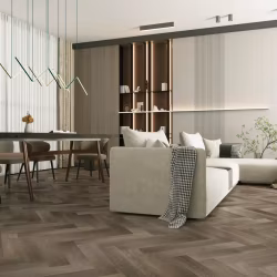 Кварцвиниловый SPC ламинат Home Expert Parquet Дуб Шоколадный 33-3011 венгерская елка 615×123×3,5