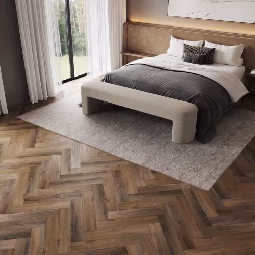 Кварцвиниловый SPC ламинат Home Expert Parquet Гикори натуральный 33-71W908/33-3010 венгерская елка 615×123×3,5