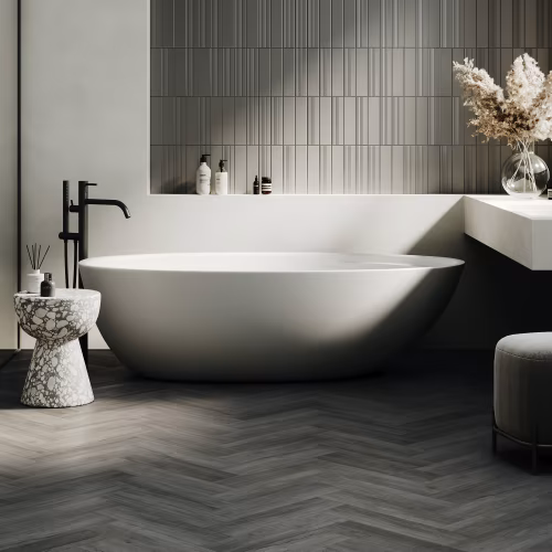 Кварцвиниловый SPC ламинат Home Expert Parquet Design Дуб Меланж 44-5001-5 венгерская елка 400×100×4,5