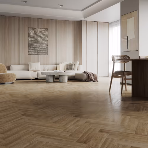 Кварцвиниловый SPC ламинат Home Expert Parquet Design Дуб Фраппе 44-7009-64 венгерская елка 400×100×4,5
