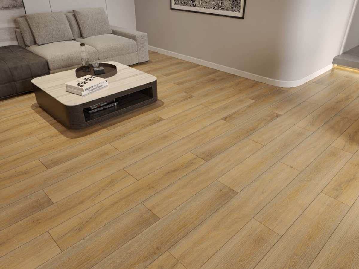 Кварцвиниловый SPC ламинат Evofloor Home Oak Mountain Дуб Горный L-20314 1220×183×4 фото в интерьере