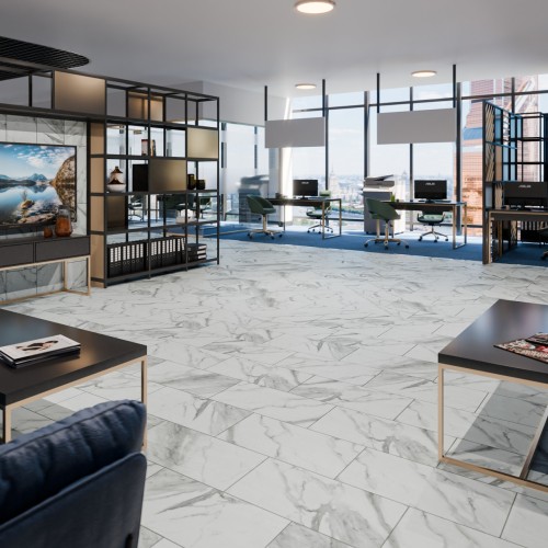 Кварцвиниловый SPC ламинат Damy Floor Ascent Strong Эверест Everest 124-1-ST 610×305×5 фото в интерьере