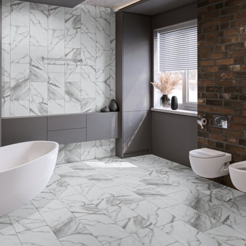 Кварцвиниловый SPC ламинат Damy Floor Ascent Strong Эверест Everest 124-1-ST 610×305×5 фото в интерьере