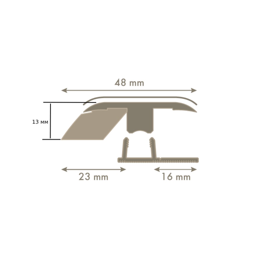 Порожек Т-образный Pergo Incizo Дуб Греш PGINCP04164 2150×48×13