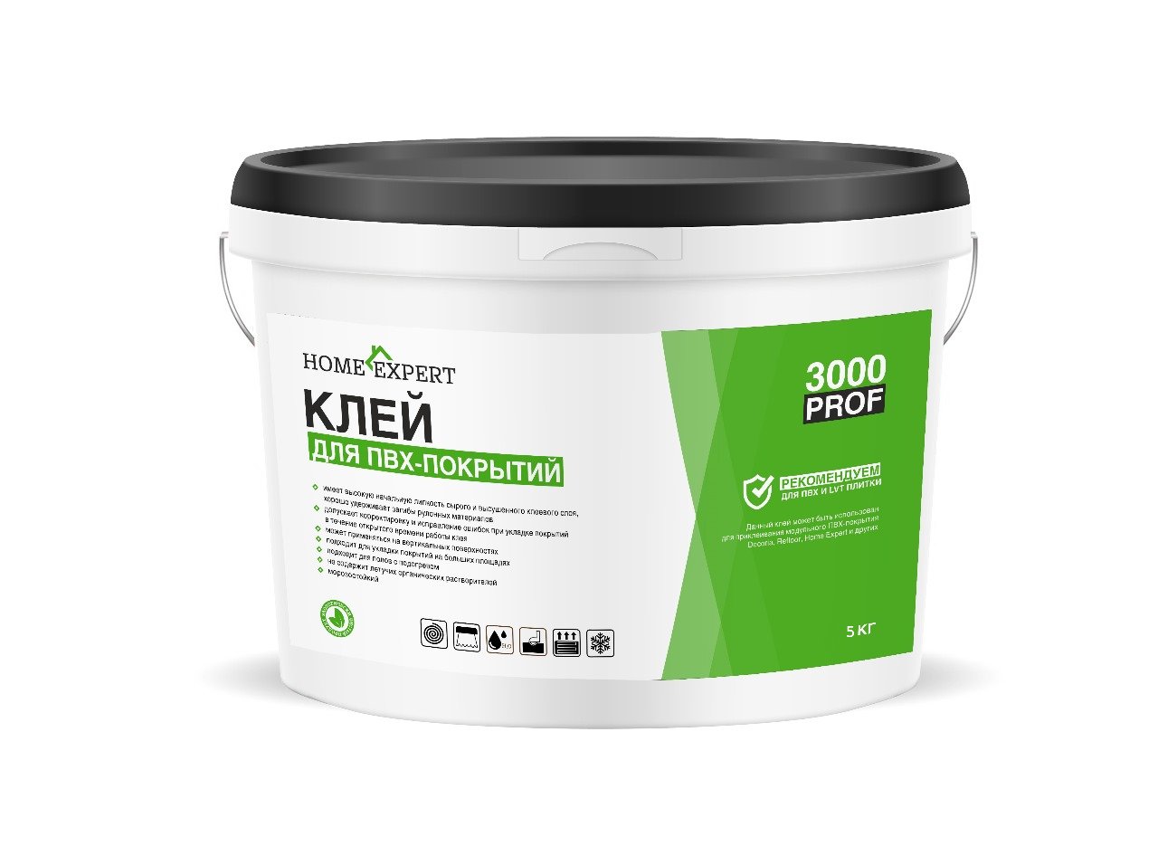Клей для винилового пола Home Expert 3000 PROF водно-дисперсионный 5 кг