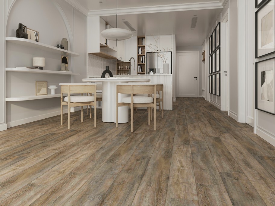 Кварцвиниловый SPC ламинат Evofloor Home Oak Ashen Дуб Пепельный L-20246 1220×183×4