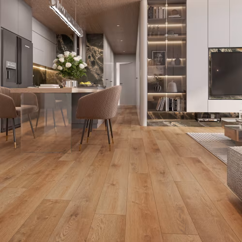 Кварцвиниловый SPC ламинат Evofloor Home Oak Brown Дуб Коричневый L-20243 1220×183×4