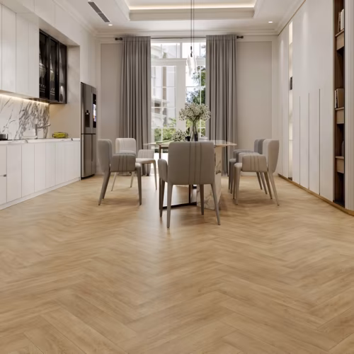 Кварцвиниловый SPC ламинат Evofloor Parguet Click Oak Sand Дуб Песочный HP 0090 венгерская елка 600×125×4