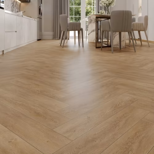 Кварцвиниловый SPC ламинат Evofloor Parguet Click Oak Sand Дуб Песочный HP 0090 венгерская елка 600×125×4