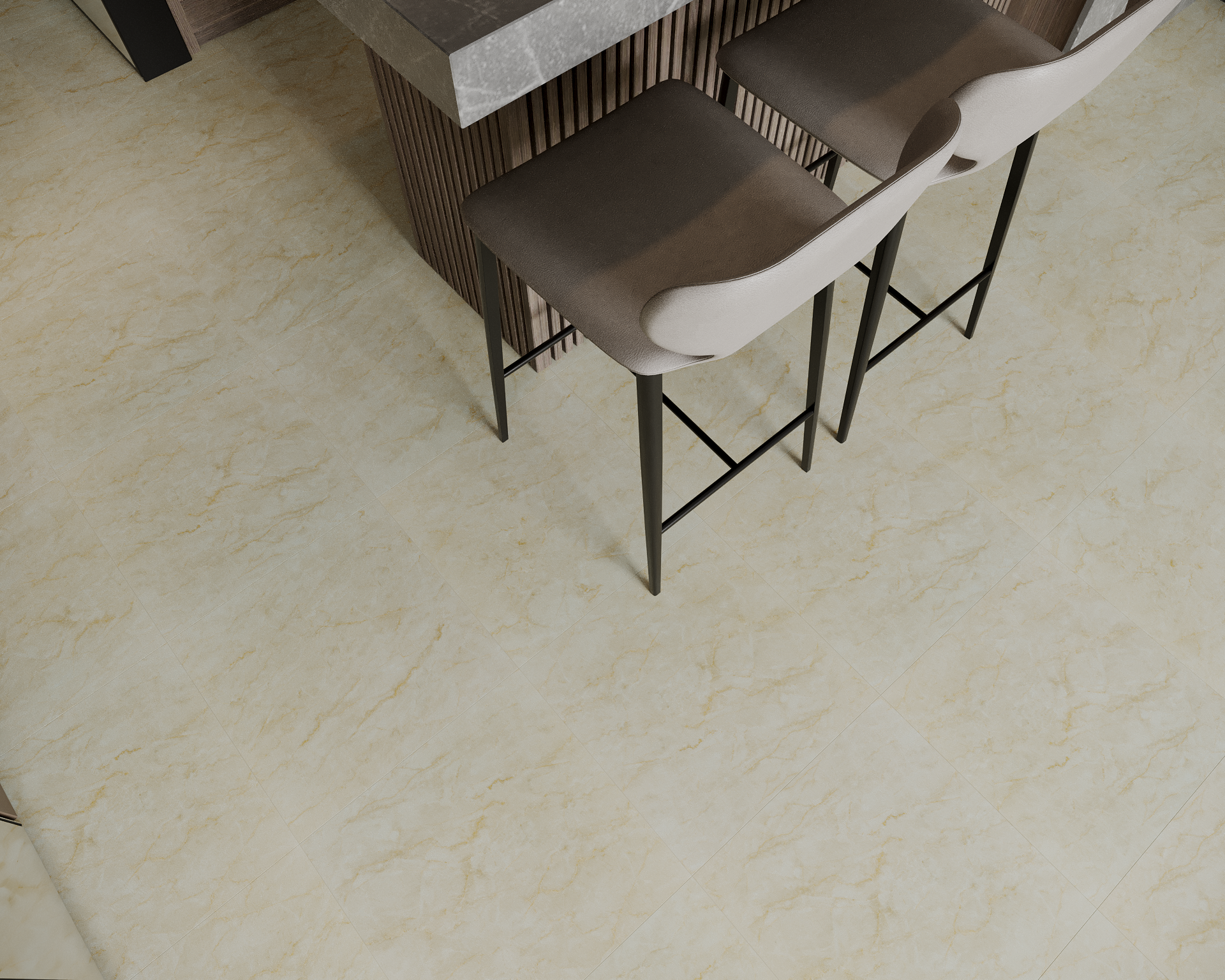 Кварцвиниловая плитка Art East клеевая Art Tile Hit S Оникс Крема 758-ATS 457,2×457,2×2,5 фото в интерьере