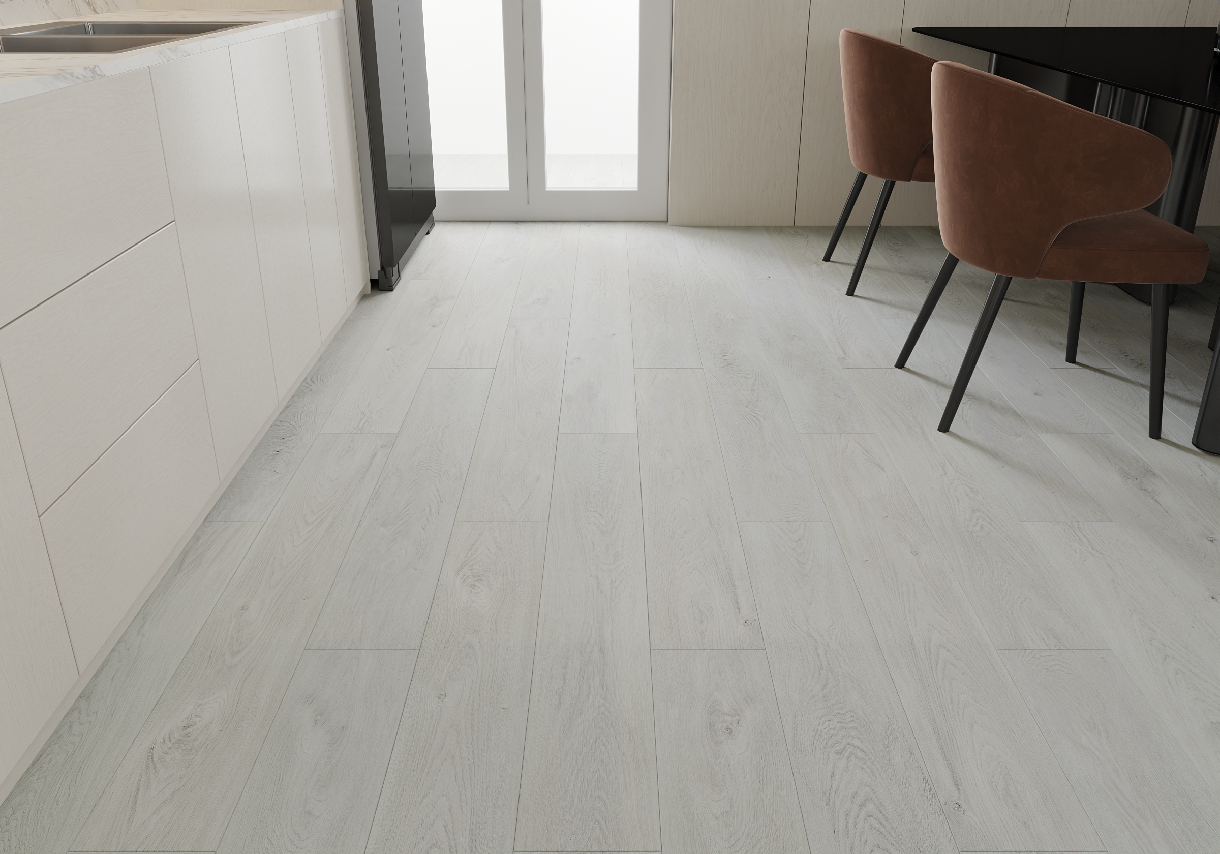 Кварцвиниловый SPC ламинат Art East Art Stone Дуб Эдинбург 102-ASP 1220×181×6 фото в интерьере