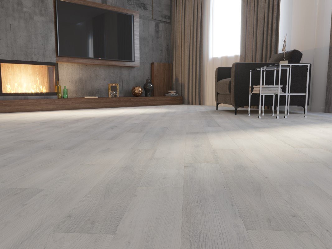 Кварцвиниловый SPC ламинат Art East Art Stone Airy Ясень Ванкувер 12-ASAF 920×150×4 фото в интерьере