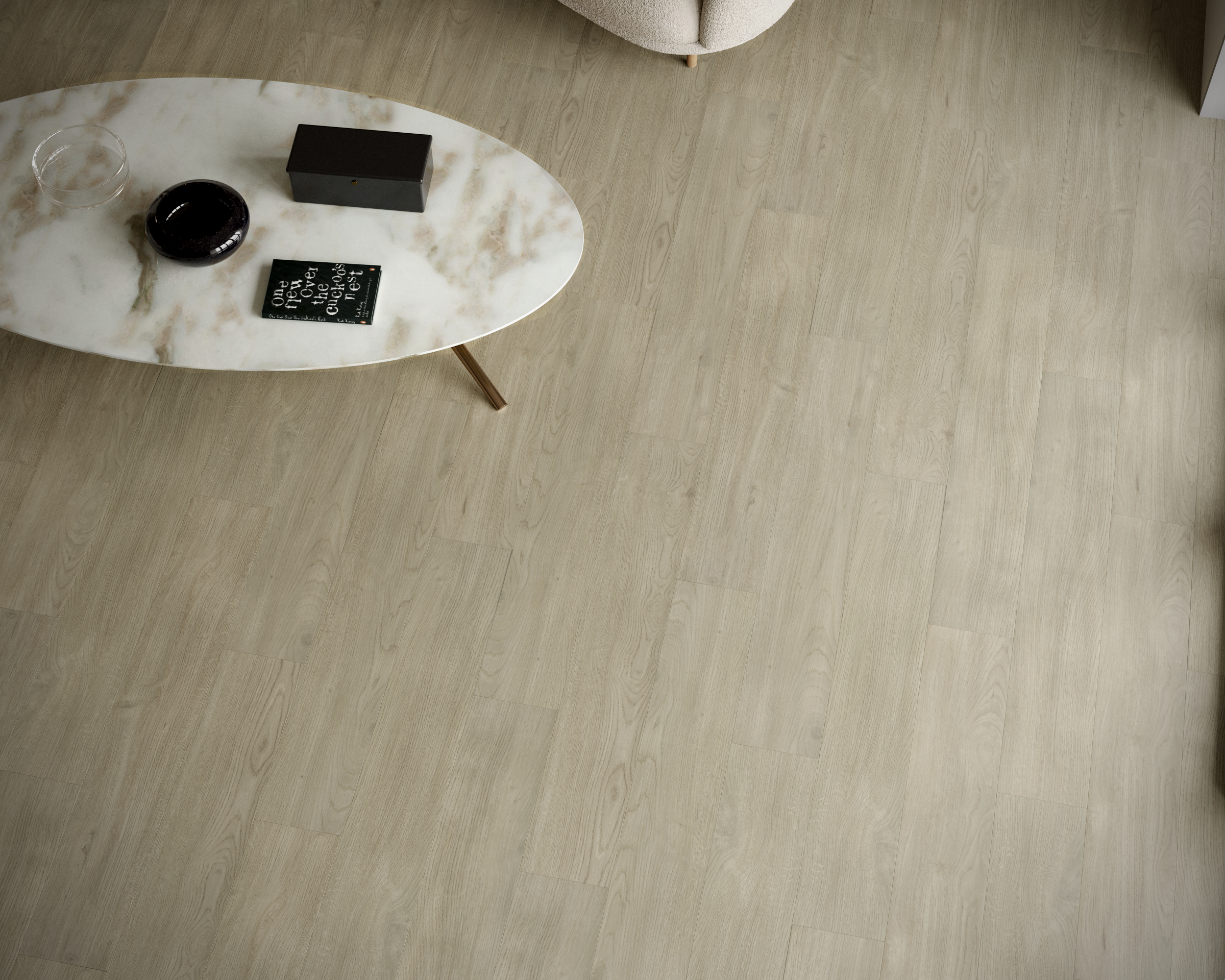 Кварцвиниловый SPC ламинат Art East Art Stone Airy Дуб Дублин 20-ASAF 920×150×4 фото в интерьере