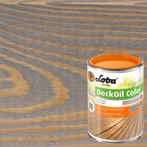 Масло для террас Loba Deck Oil Color 10616 цвет 900148 Серый матовый 2,5 л