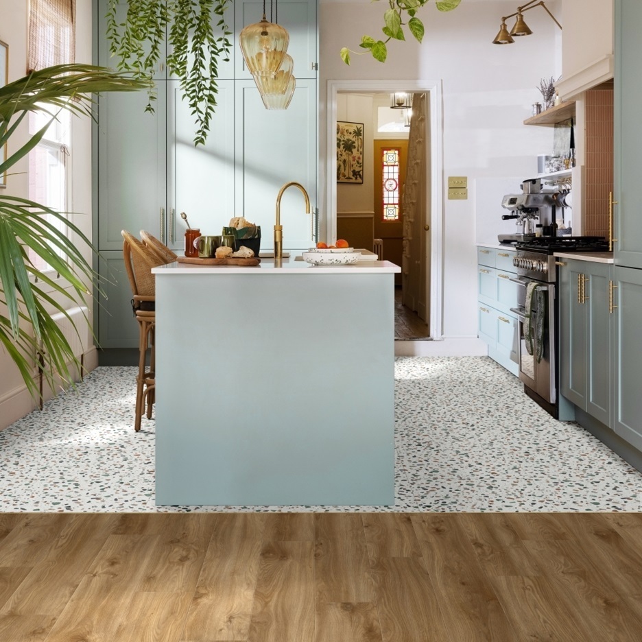 Кварцвиниловая плитка Moduleo клеевая Roots Sierra Oak 58876 1320×196×2,5 фото в интерьере