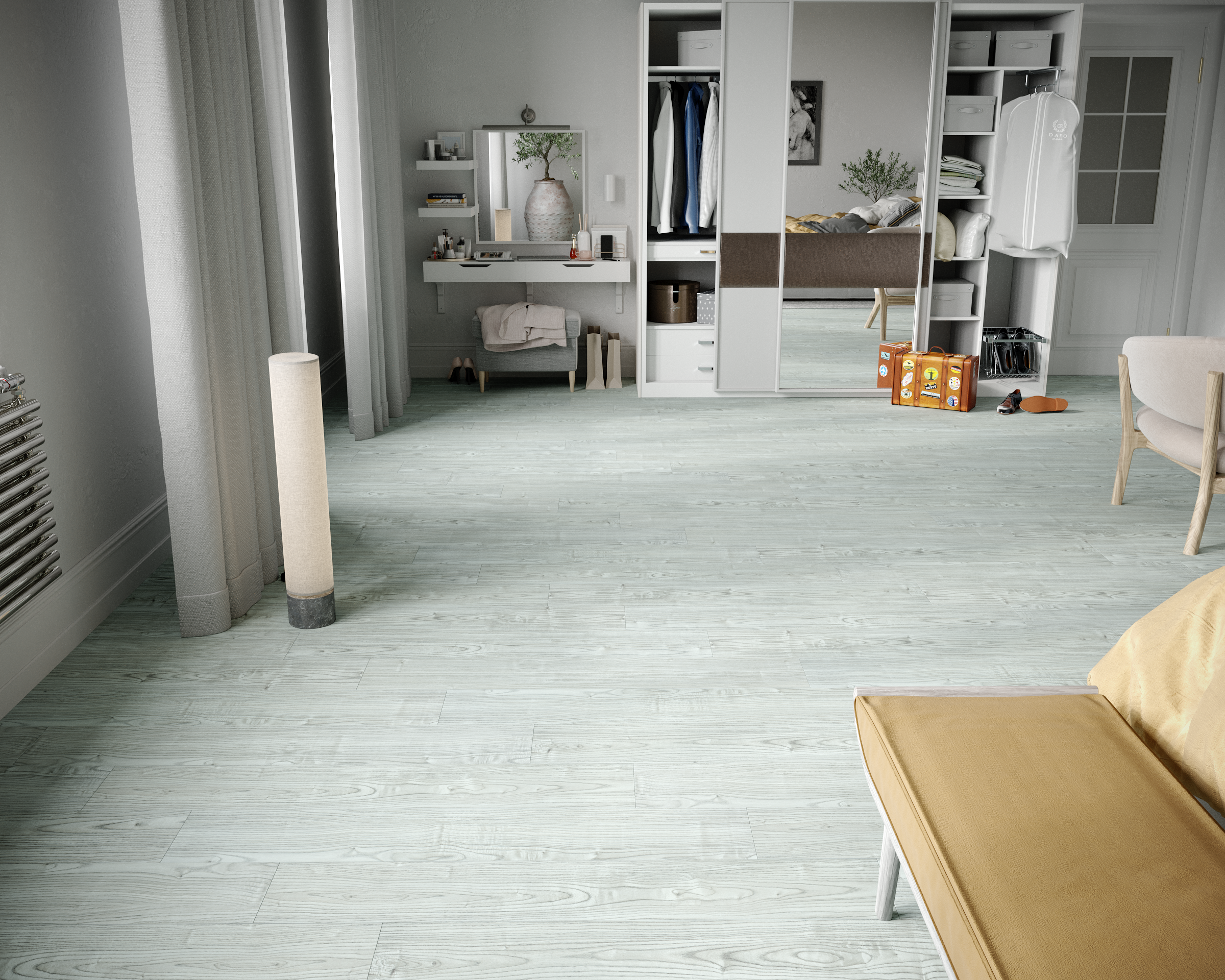 Кварцвиниловый SPC ламинат Art East Art Stone Narrow Клен Кофейный 140-ASL 1220×152×5 фото в интерьере