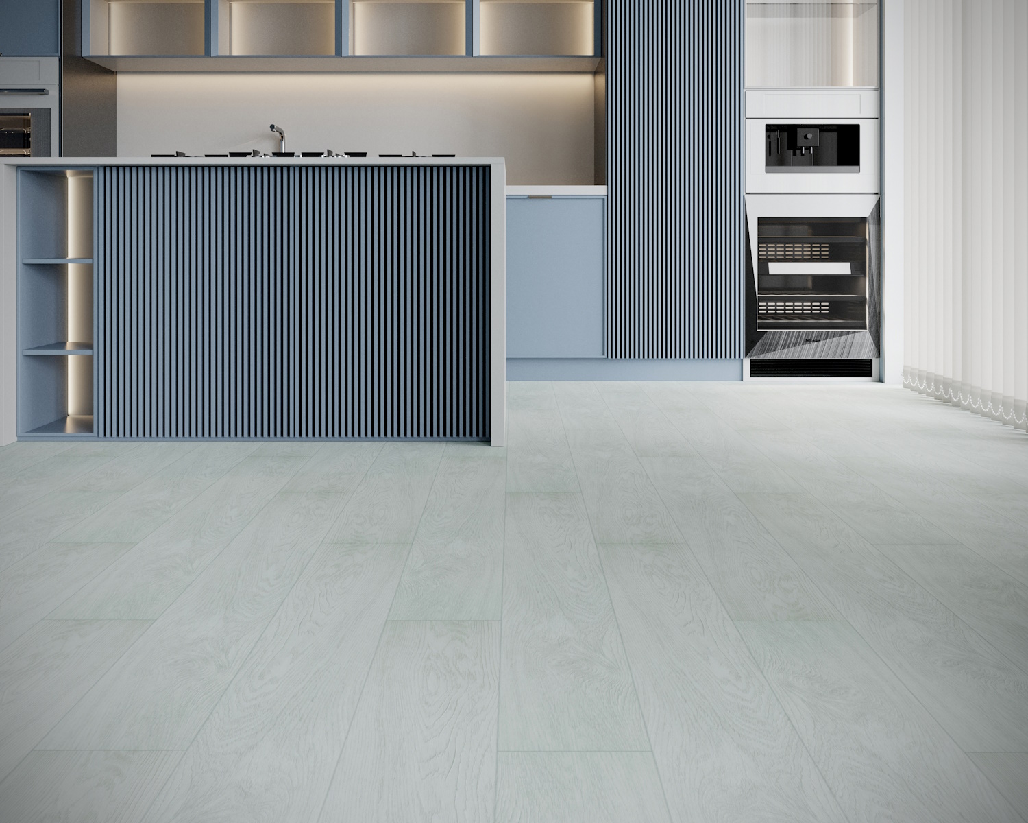 Кварцвиниловый SPC ламинат Art East Art Stone Force Дуб Дионис ASF 50-01 1220×184×5 фото в интерьере