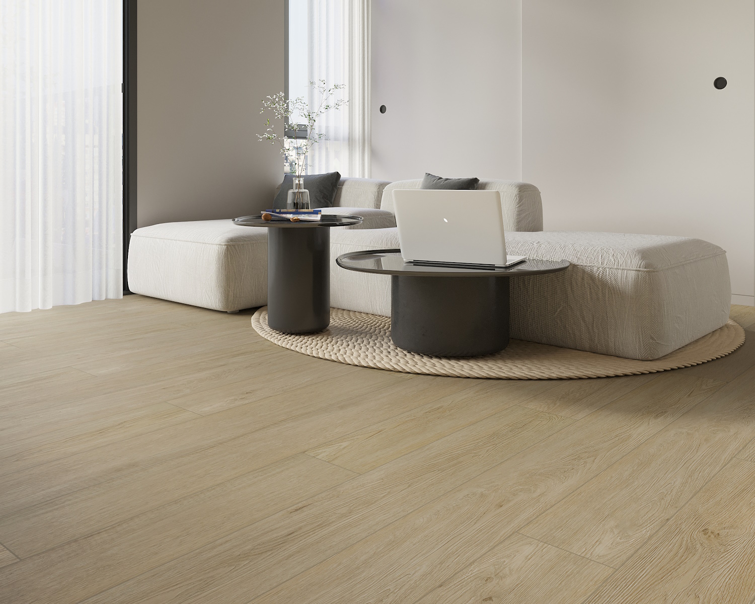 Кварцвиниловый SPC ламинат Art East Art Stone Force Дуб Веста ASF 50-03 1220×184×5 фото в интерьере