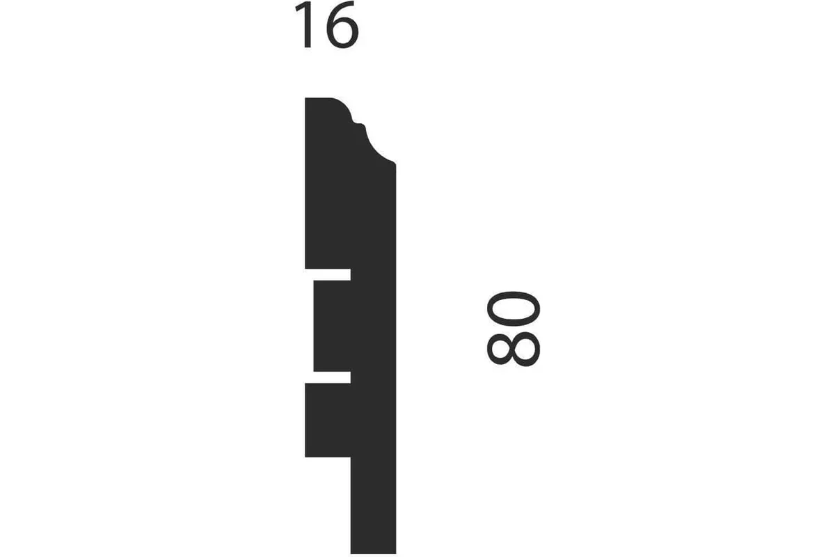 Плинтус МДФ Cosca Decor Экошпон WP07 Дуб Окленд 2400×80×16