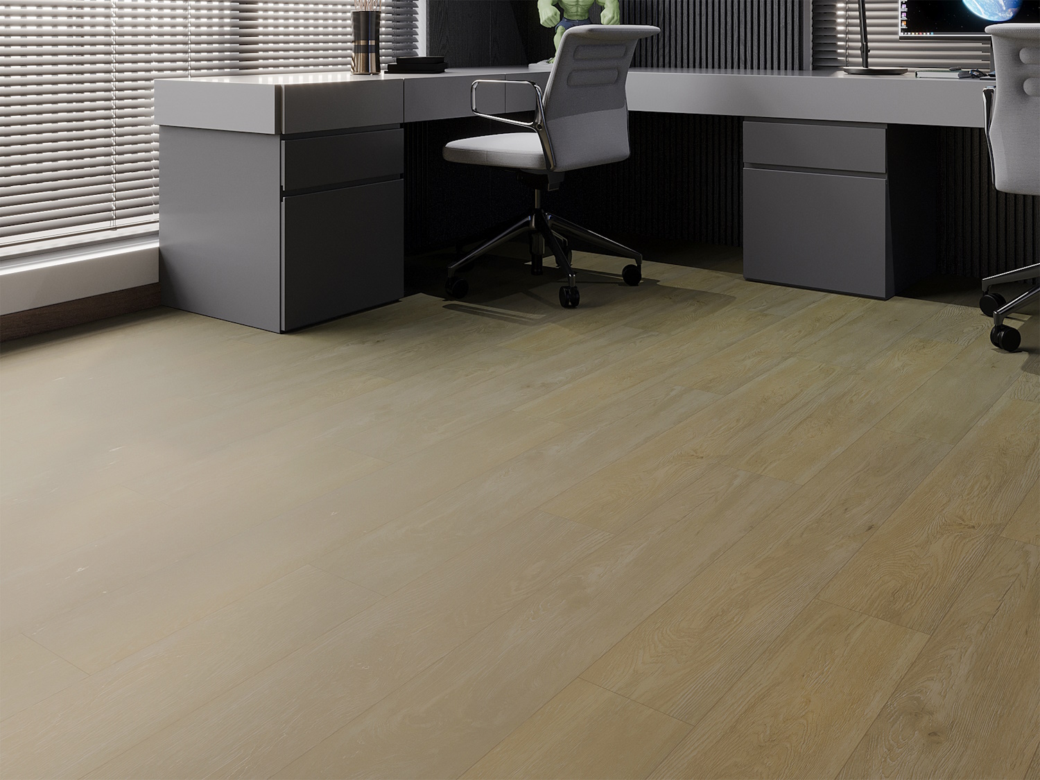 Кварцвиниловый SPC ламинат Art East Art Stone Force Дуб Авентин ASF 50-06 1220×184×5 фото в интерьере