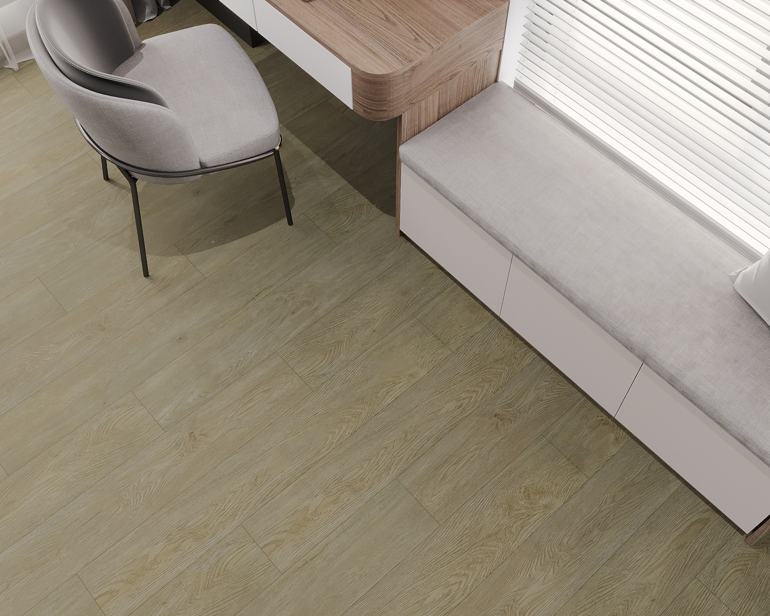 Кварцвиниловый SPC ламинат Art East Art Stone Force Дуб Нокс ASF 50-07 1220×184×5 фото в интерьере