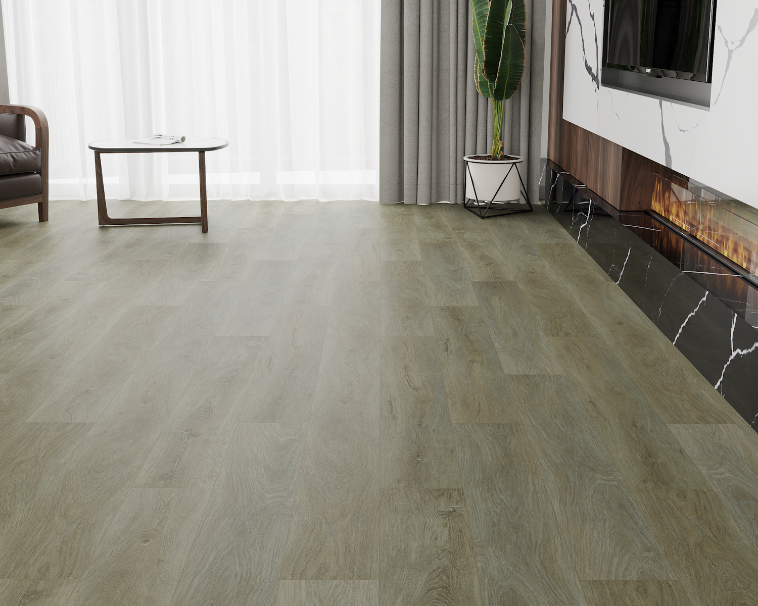 Кварцвиниловый SPC ламинат Art East Artek Дуб Тамань 23-ART 1200×182×4,5 фото в интерьере