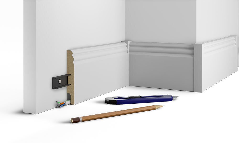 Крепление Cosca Decor для плинтуса МДФ 2400×20×8