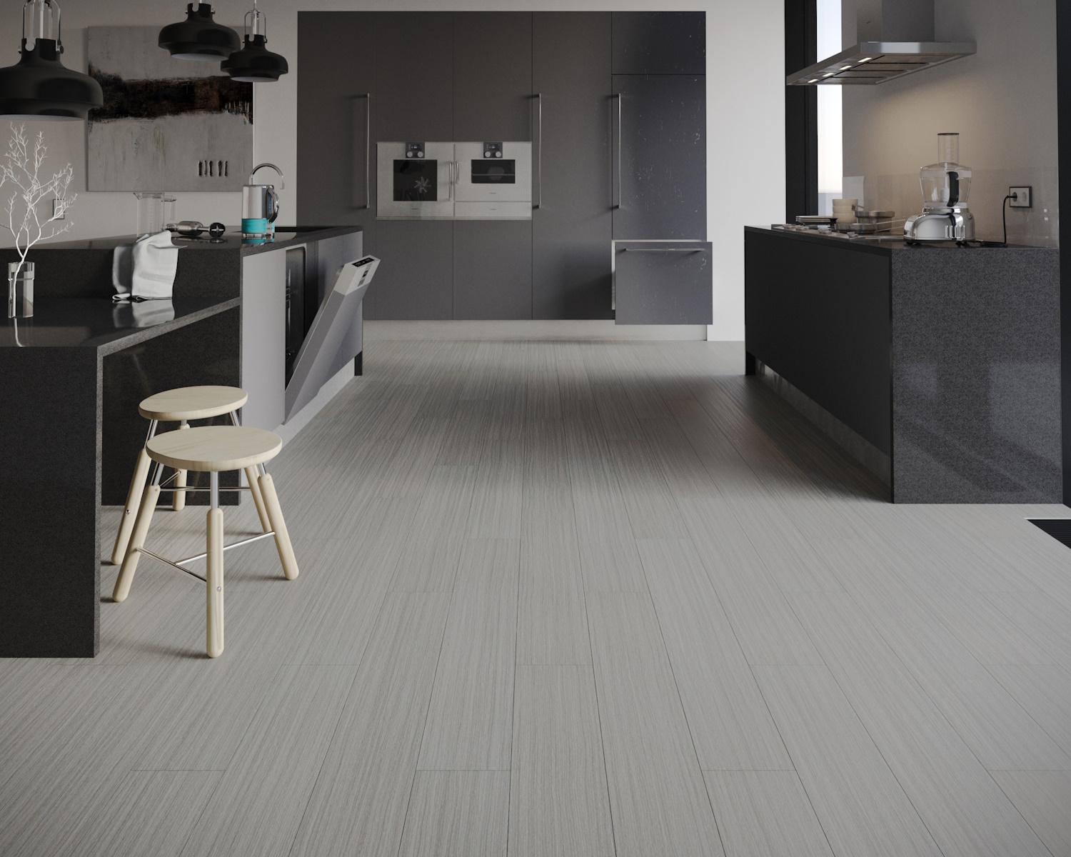 Кварцвиниловый SPC ламинат Art East Art Stone Armor Тик Зефир ARM 82 1220×196×9 фото в интерьере