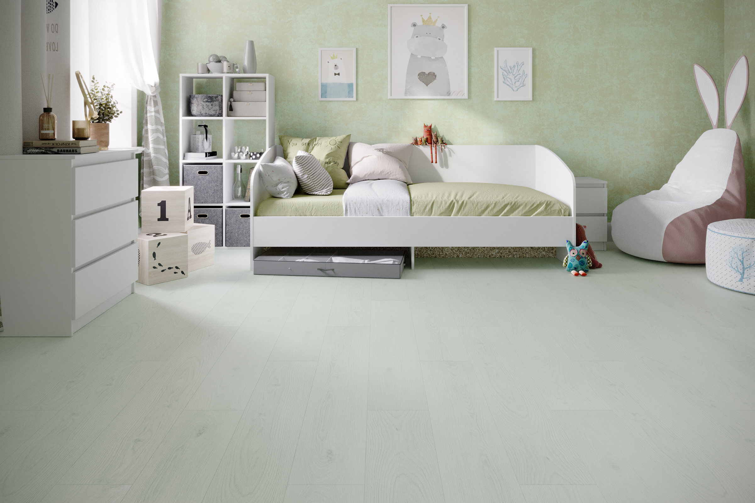 Кварцвиниловый SPC ламинат Art East Art Stone Armor Дуб Даурский ARM 86 1220×196×9 фото в интерьере