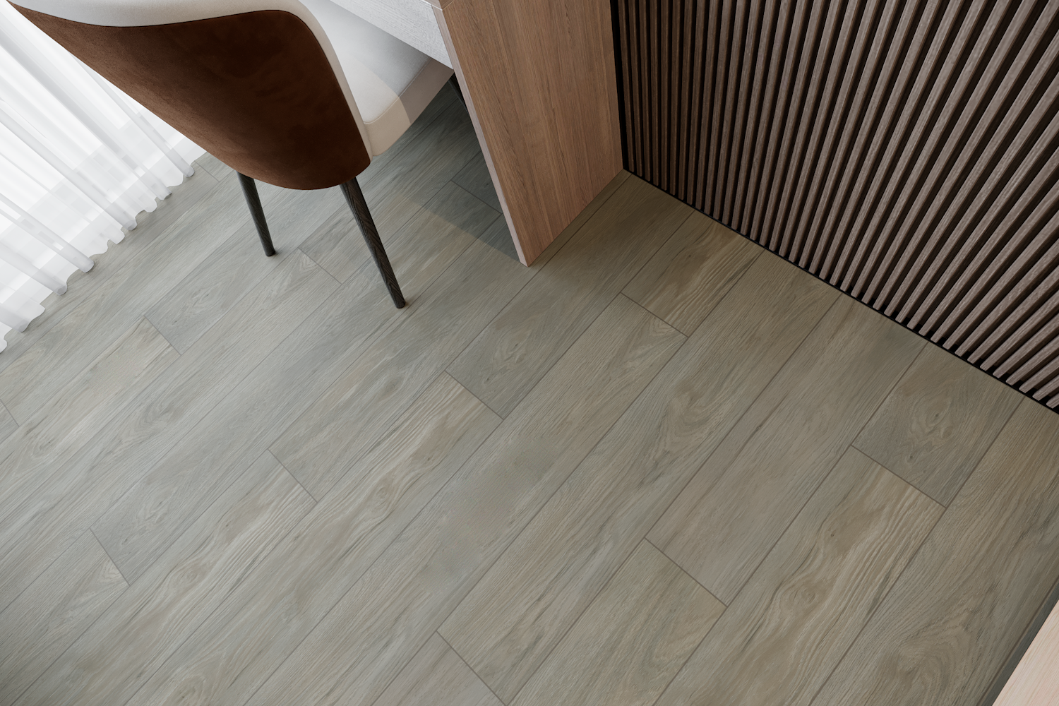 Кварцвиниловый SPC ламинат Art East Art Stone Armor Клен Купер ARM 88 1220×196×9 фото в интерьере