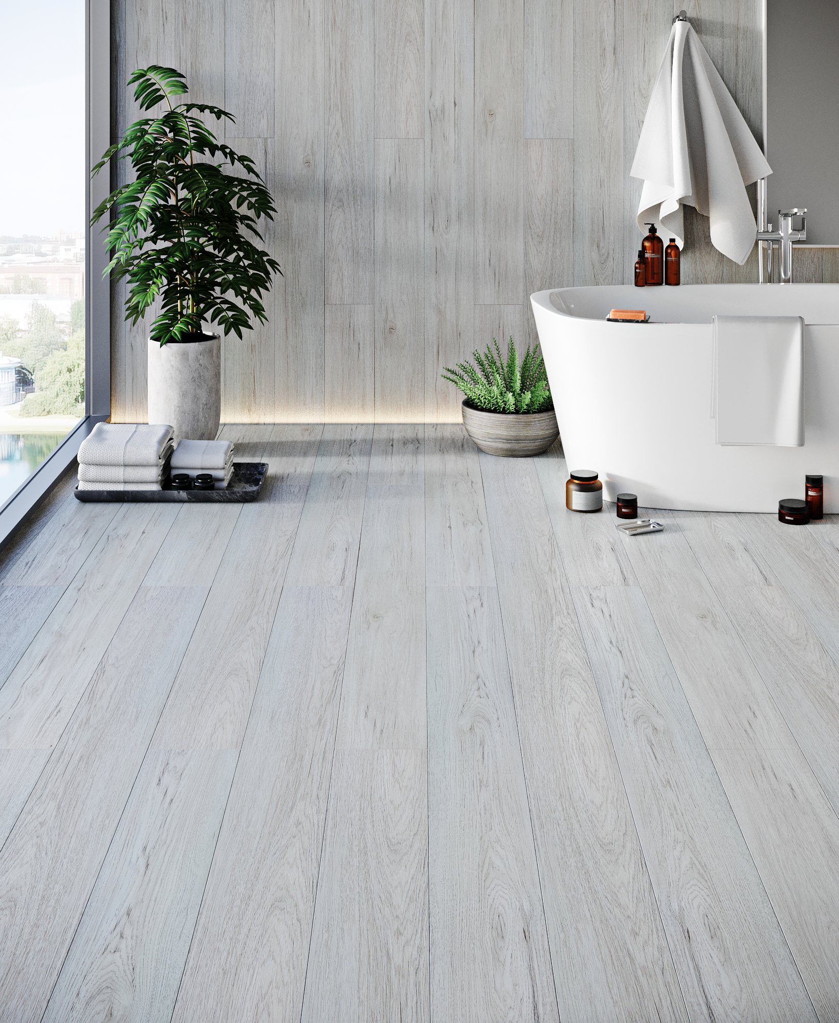 Кварцвиниловый SPC ламинат Art East Art Stone Armor Канадский клен Аякс ARM 90 1220×196×9 фото в интерьере