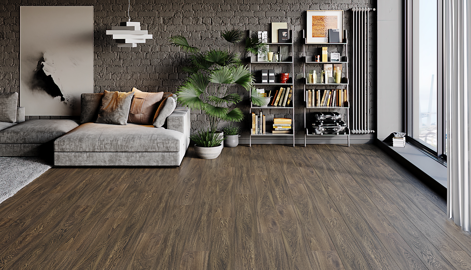 Кварцвиниловый SPC ламинат Art East Art Stone Armor Ясень Карамельный ARM 93 1220×196×9 фото в интерьере