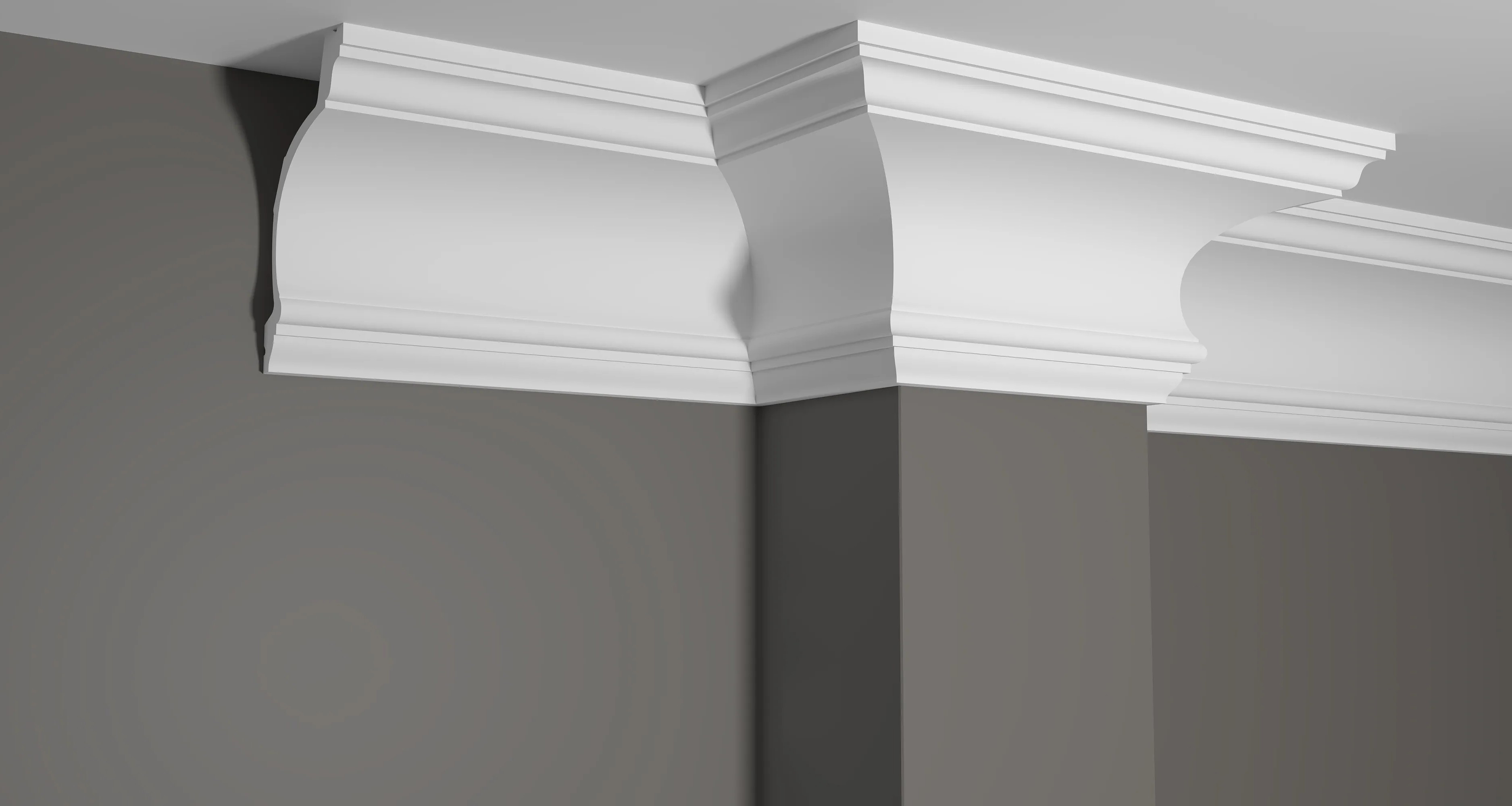 Потолочный плинтус под покраску Decor-Dizayn Estet DD522 2000×100×152