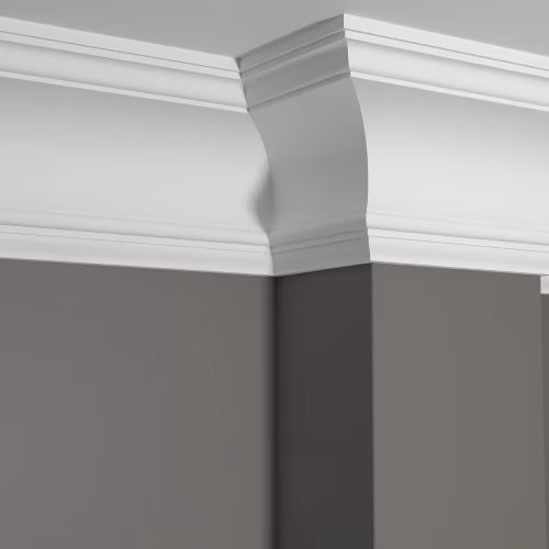 Потолочный плинтус под покраску Decor-Dizayn Estet DD522 2000×100×152